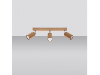 Zeke 3 tölgyfa mennyezeti lámpa