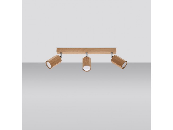 Zeke 3 tölgyfa mennyezeti lámpa