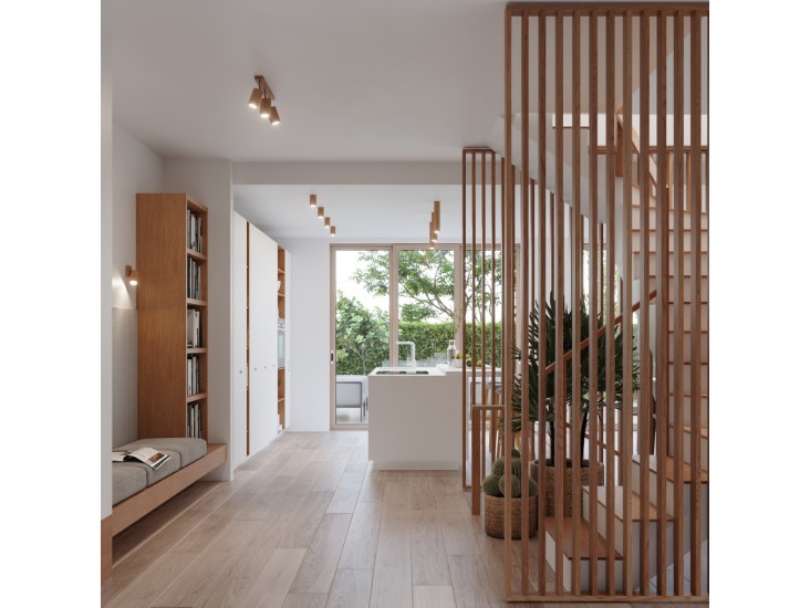 Zeke 4 tölgyfa mennyezeti lámpa