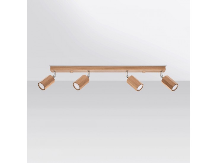 Zeke 4 tölgyfa mennyezeti lámpa