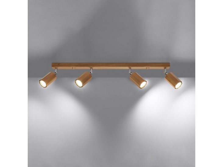 Zeke 4 tölgyfa mennyezeti lámpa