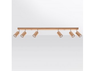 Zeke 6 tölgyfa mennyezeti lámpa