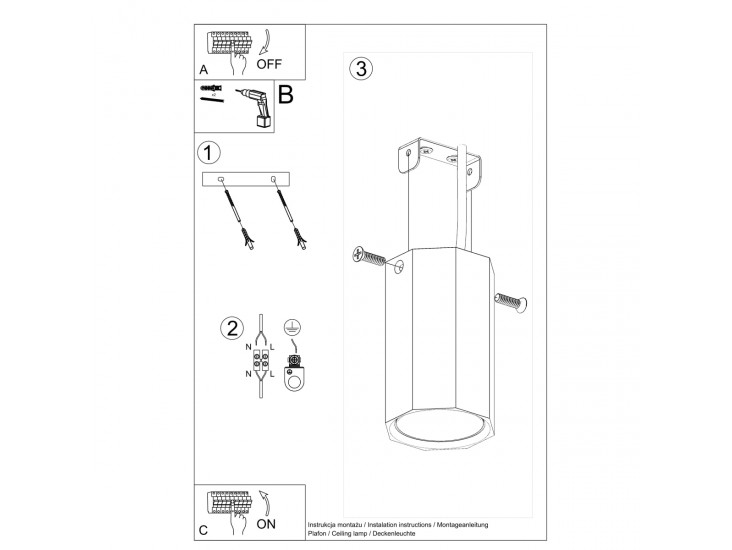 Zeke 10 tölgyfa mennyezeti lámpa