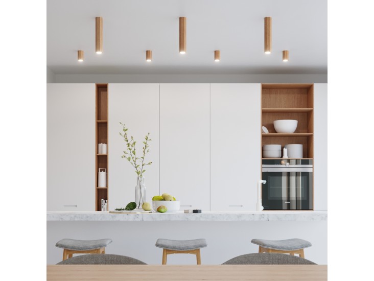 Zeke 30 tölgyfa mennyezeti lámpa