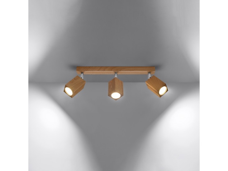 Keke 3 tölgyfa mennyezeti lámpa