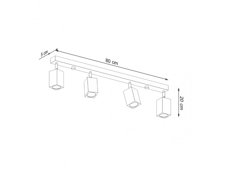 Keke 4 tölgyfa mennyezeti lámpa