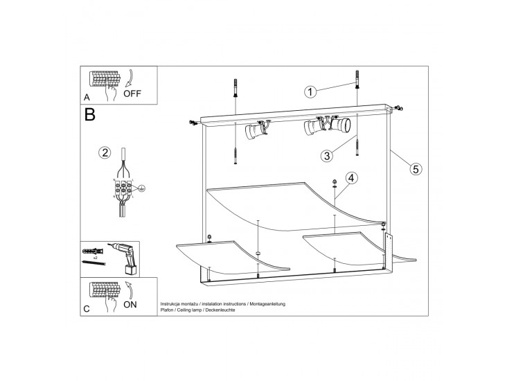Celia fehér mennyezeti lámpa