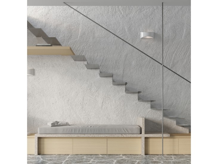 Vixen fényes fehér lakkozott fali lámpa