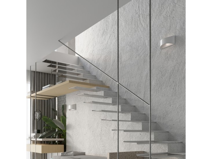 Vixen fényes fehér lakkozott fali lámpa