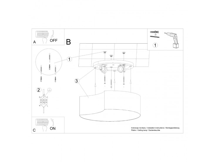 Circle 1 fehér mennyezeti lámpa