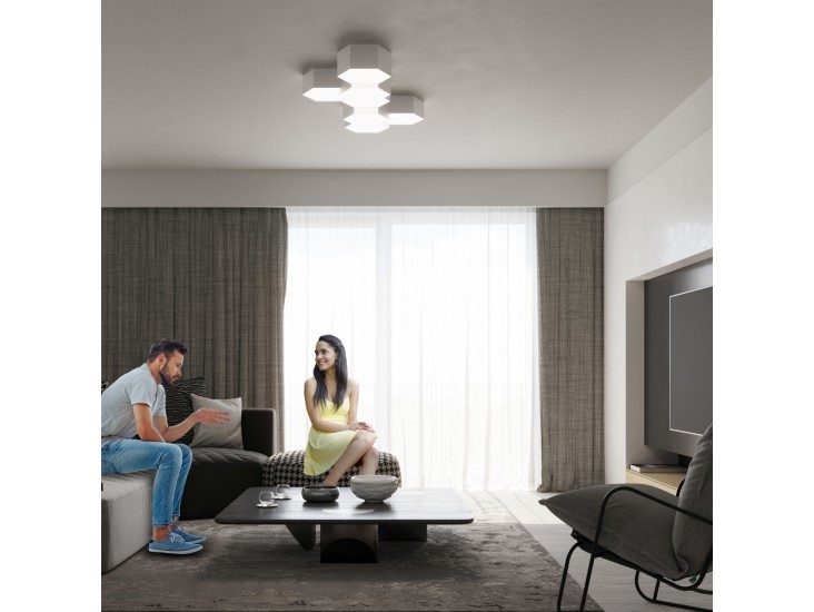 Sunde 11 fehér mennyezeti lámpa