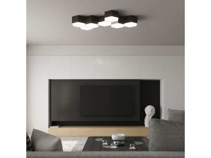 Sunde 13 fekete mennyezeti lámpa