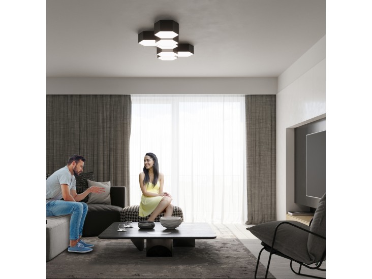 Sunde 13 fekete mennyezeti lámpa