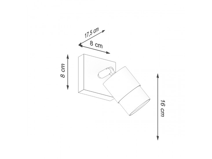 Nero fekete/króm fali lámpa