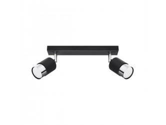 Nero 2 fekete/króm mennyezeti lámpa