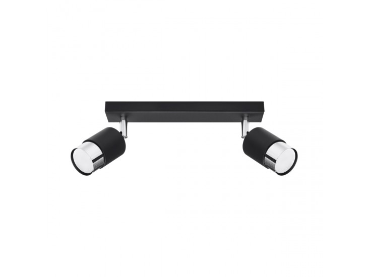 Nero 2 fekete/króm mennyezeti lámpa