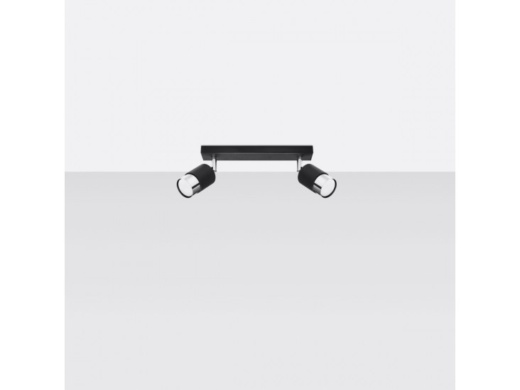 Nero 2 fekete/króm mennyezeti lámpa