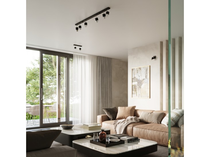 Nero 3 fekete/króm mennyezeti lámpa