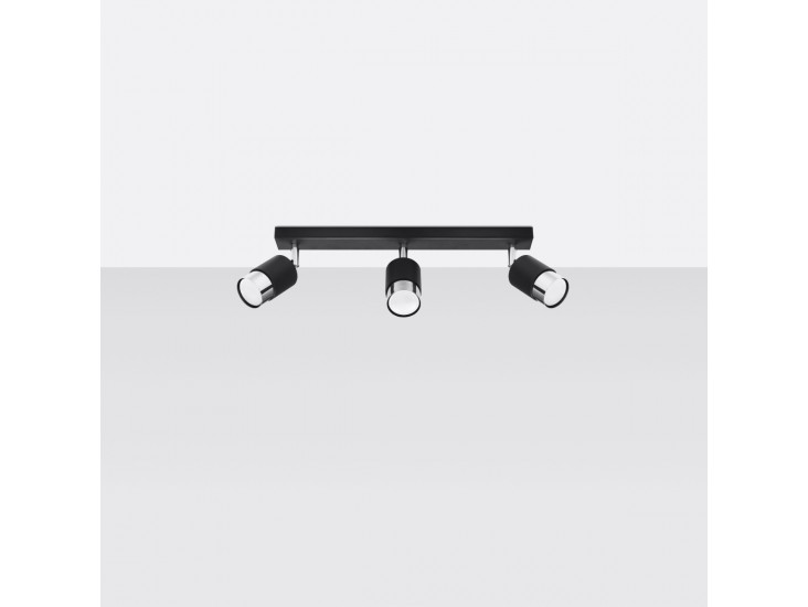 Nero 3 fekete/króm mennyezeti lámpa