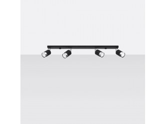 Nero 4 fekete/króm mennyezeti lámpa