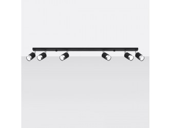 Nero 6 fekete/króm mennyezeti lámpa