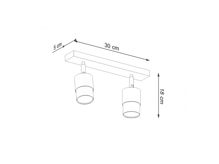 Nero 2 fekete/arany mennyezeti lámpa
