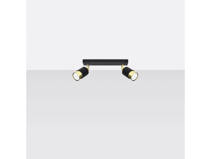 Nero 2 fekete/arany mennyezeti lámpa