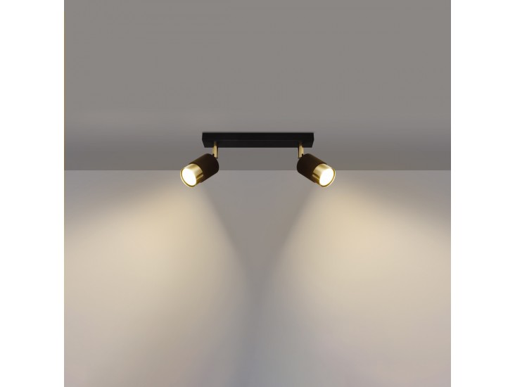 Nero 2 fekete/arany mennyezeti lámpa