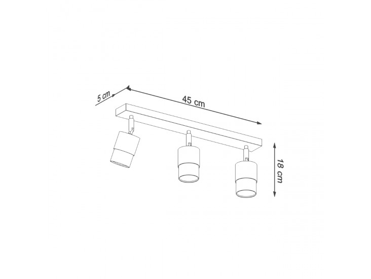 Nero 3 fekete/arany mennyezeti lámpa
