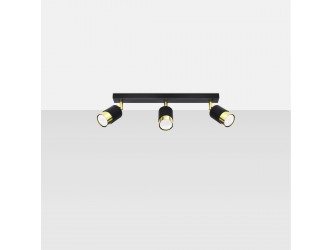 Nero 3 fekete/arany mennyezeti lámpa