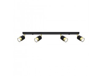 Nero 4 fekete/arany mennyezeti lámpa