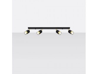 Nero 4 fekete/arany mennyezeti lámpa