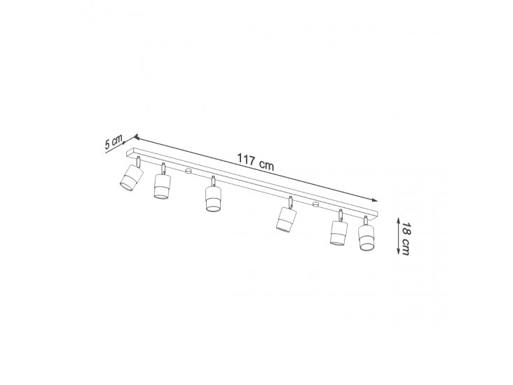 Nero 6 fekete/arany mennyezeti lámpa