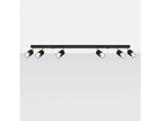 Nero 6 fekete/arany mennyezeti lámpa