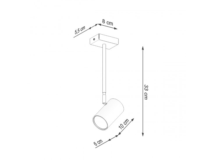 Norano fekete mennyezeti lámpa