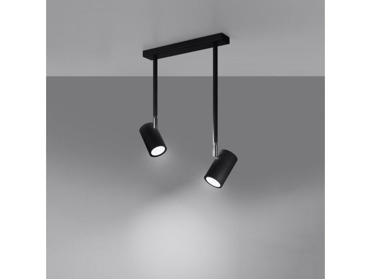 Norano 2 fekete mennyezeti lámpa