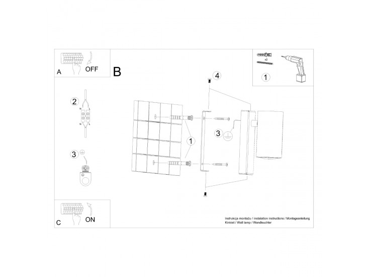 Utti fehér fali lámpa