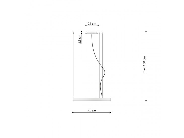 Rio 55 fekete 4000K csillár