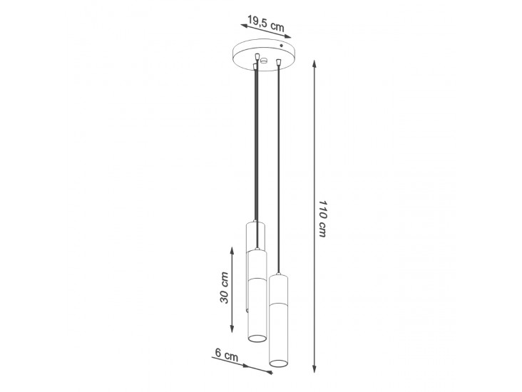 Borgio 3P fekete függőlámpa