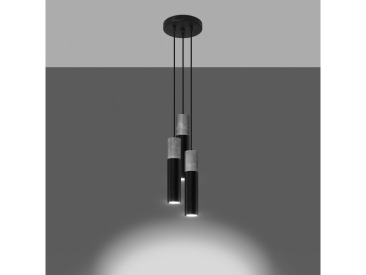 Borgio 3P fekete függőlámpa