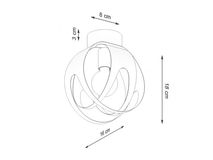 Tulos fehér mennyezeti lámpa
