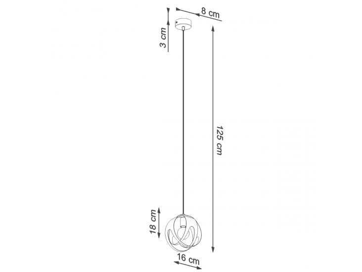 Tulos 1 fehér függőlámpa