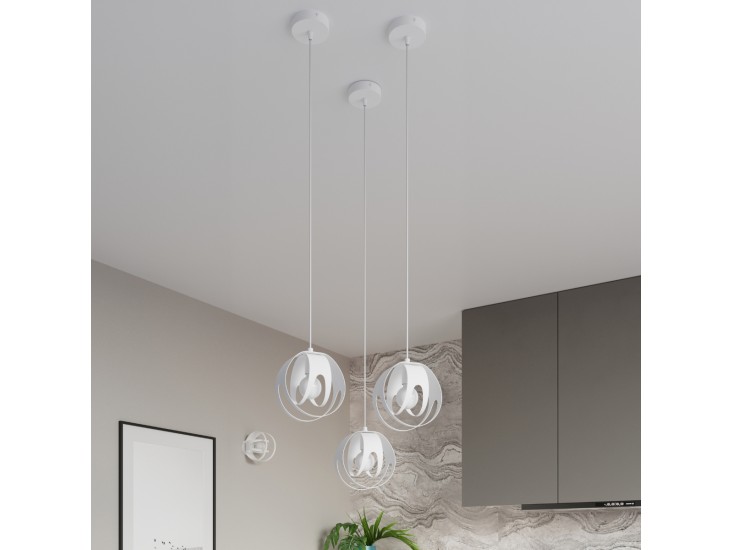 Tulos 3P fehér függőlámpa