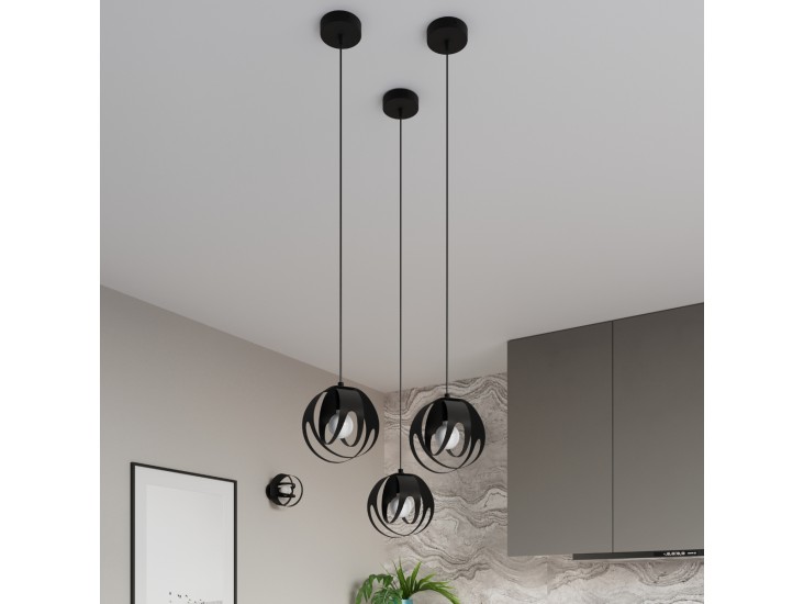 Tulos 1 fekete függőlámpa