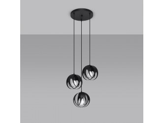 Tulos 3P fekete függőlámpa
