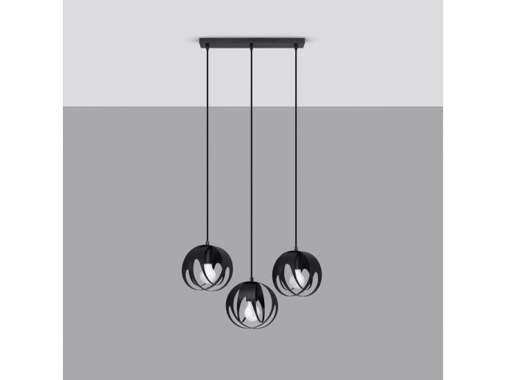 Tulos 3L fekete függőlámpa