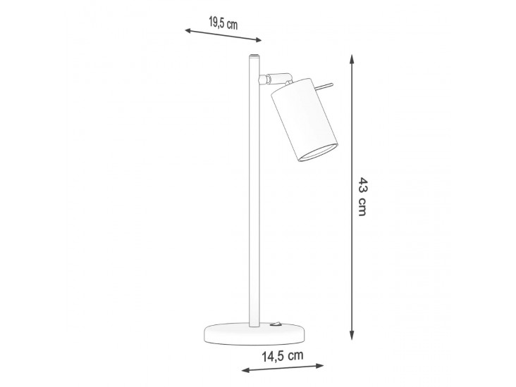 Ring fehér asztali lámpa
