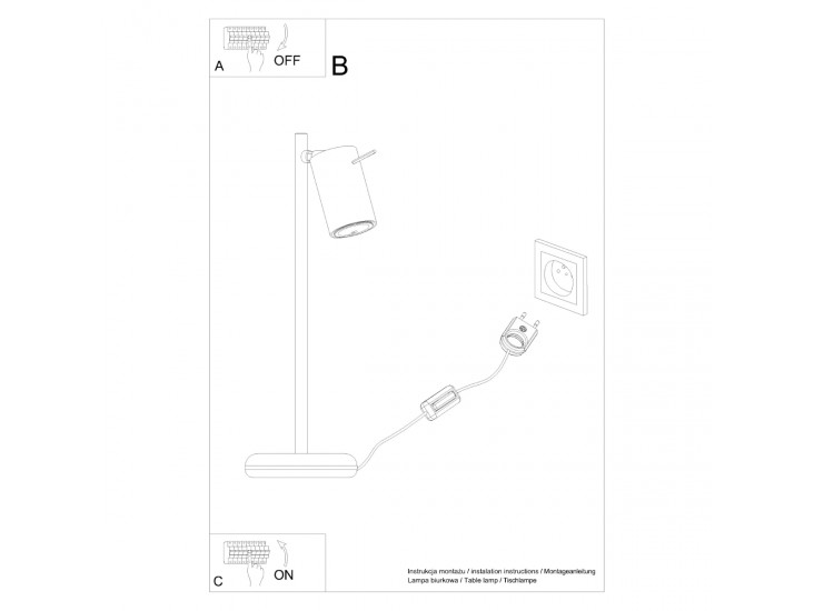 Ring fehér asztali lámpa