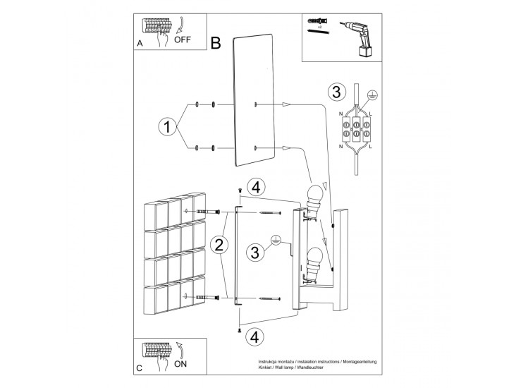 Lappo fehér fali lámpa
