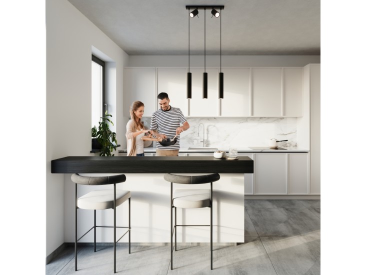 Ring 3 fekete függőlámpa